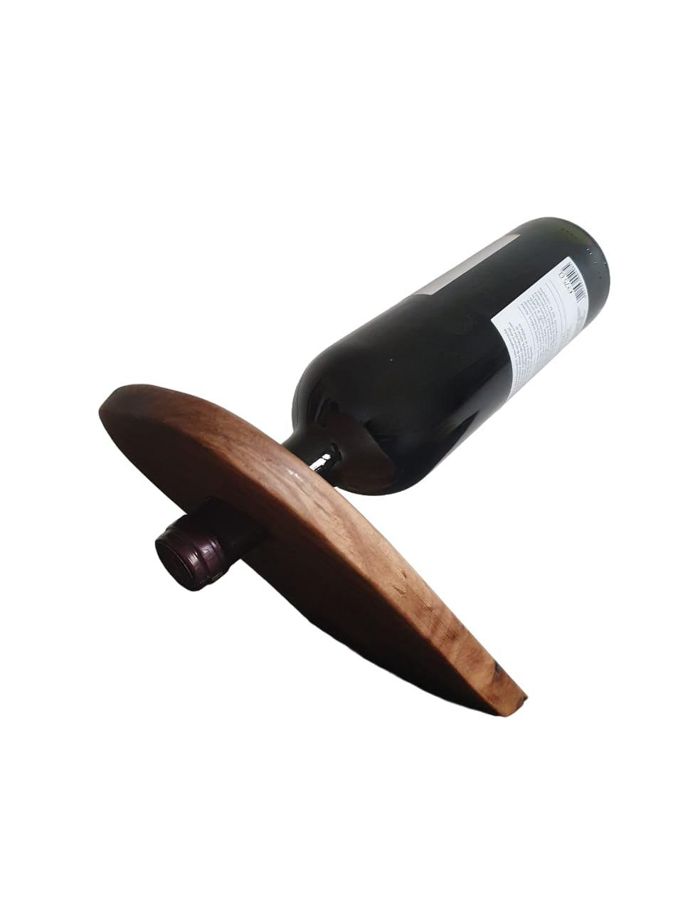 Suport din lemn de nuc pentru scticla de vin