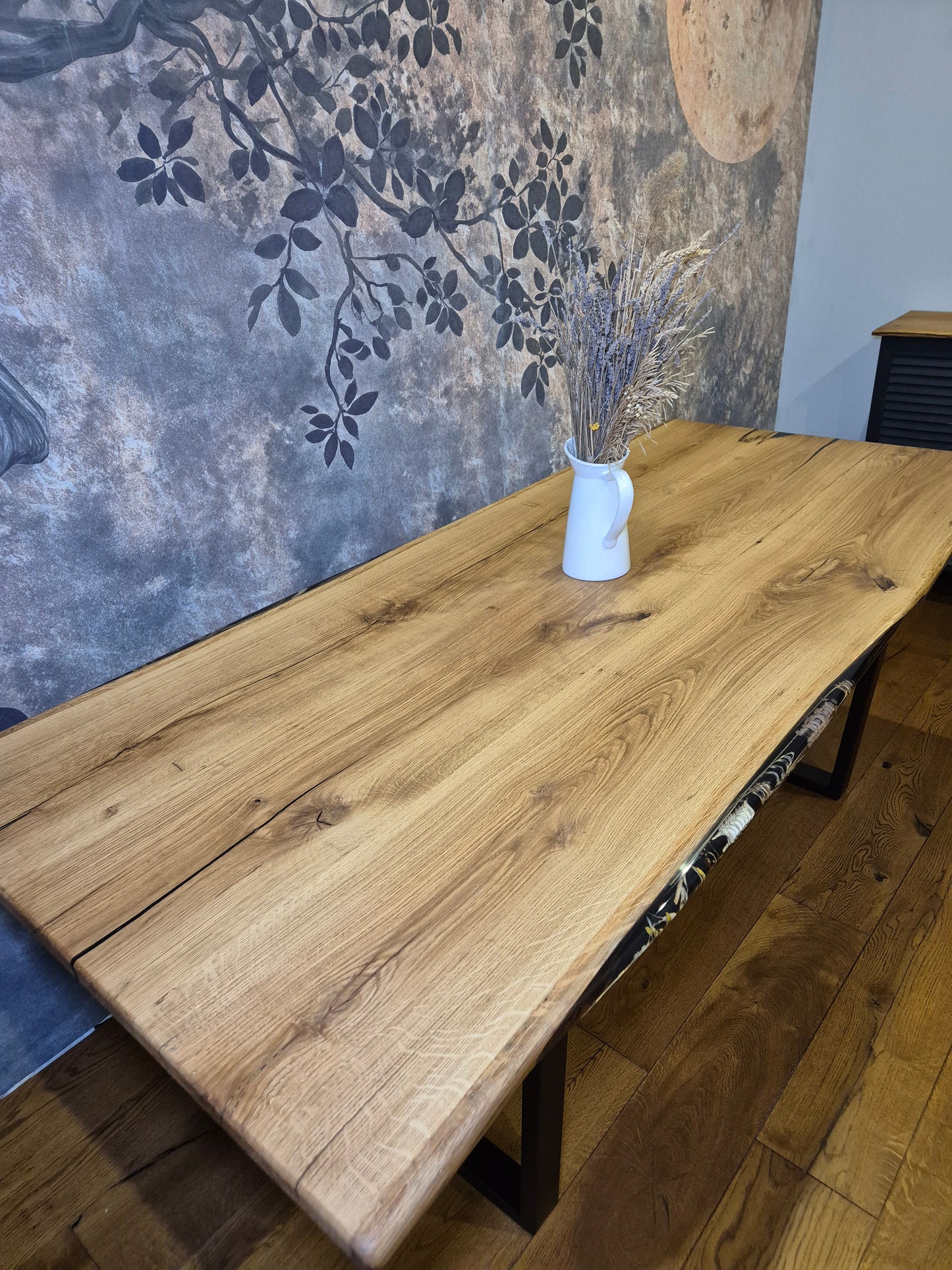 Masa pentru dining din lemn masiv de stejar